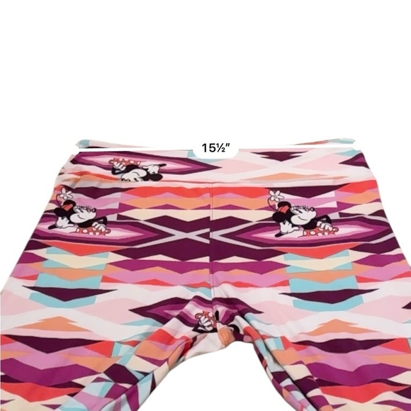 Lularoe Multicolor Geometric Disney Minnie Mouse High Rise Leggings Tall & Curvy - Picture 9 of 11